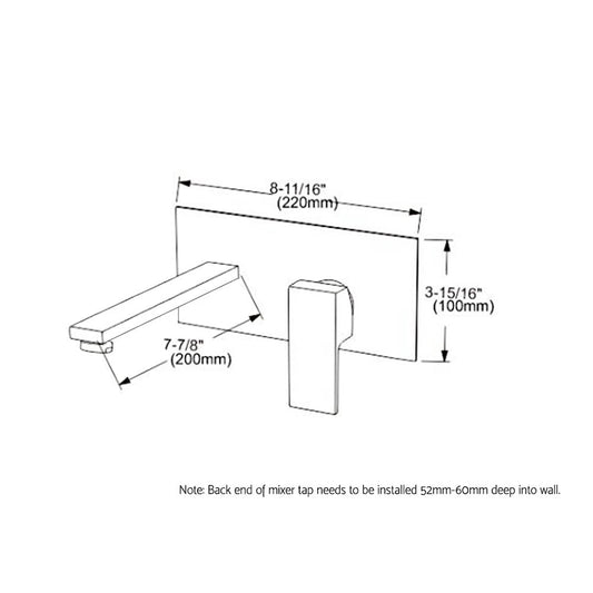 Cefito WELS Bathroom Tap Wall Square Silver Basin Mixer Taps Vanity Brass Faucet | Auzzi Store