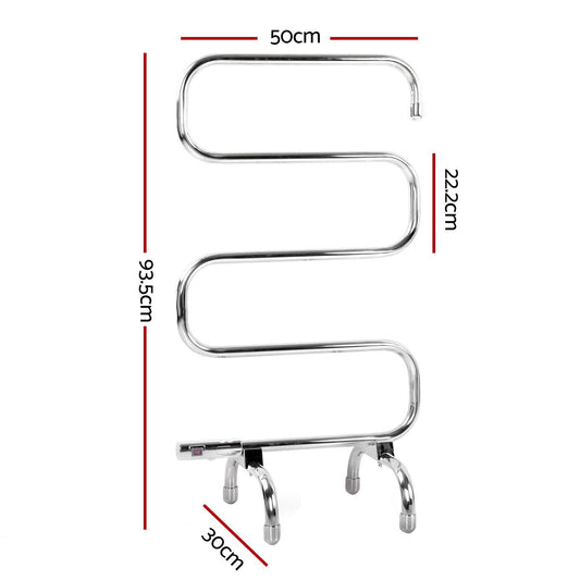 Devanti Electric Heated Towel Rail Rack Rails Freestanding 5 Bars | Auzzi Store