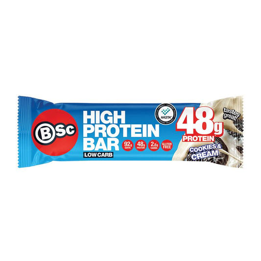 BSc High Protein Low Carb Bar - Cookies & Cream 92g - Delicious Nutrition-Auzzi Store