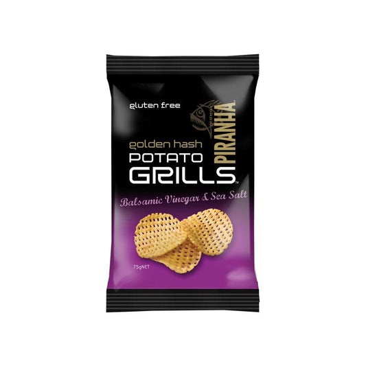 Piranha Potato Grill Balsamic Vinegar & Sea Salt 75g - Gluten Free Snack