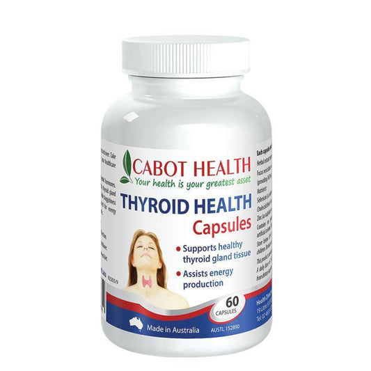 Cabot Health Thyroid Support Capsules 60 with Iodine, Selenium, Vitamin D3