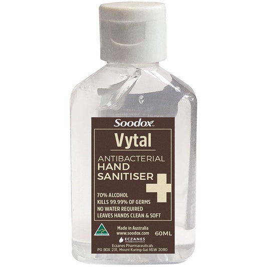 Soodox Vytal Antibacterial Hand Sanitiser 60ml - Protect Your Hands Anywhere