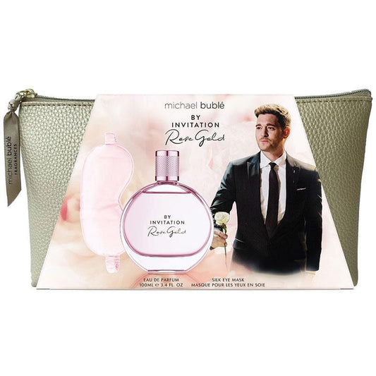 Michael Buble By Invitation Rose Gold Eau De Parfum 100ml 2 Piece Set - Auzzistore