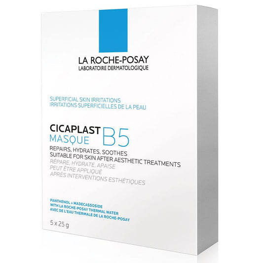 La Roche Posay Cicaplast B5 Masque Box 5x25g - Hydrating Facial Sheet Masks - Auzzistore