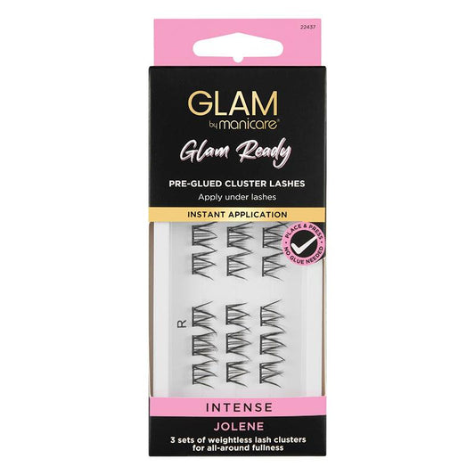 Glam By Manicare Glam Ready Pre-Glued Jolene Cluster Lashes - Intense