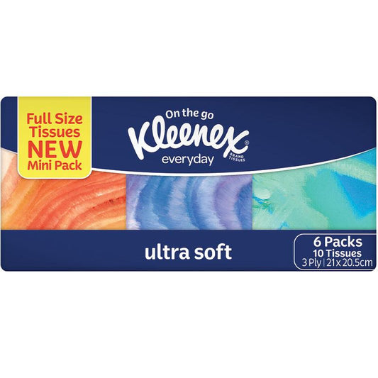 Kleenex Ultra Soft Pocket Pack - 10 x 6 Packs for Ultimate Convenience-Auzzi Store
