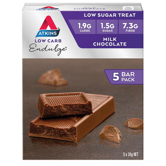Atkins Endulge Milk Chocolate 30g - Guilt-Free Indulgence (5 Pack) - Auzzi Store