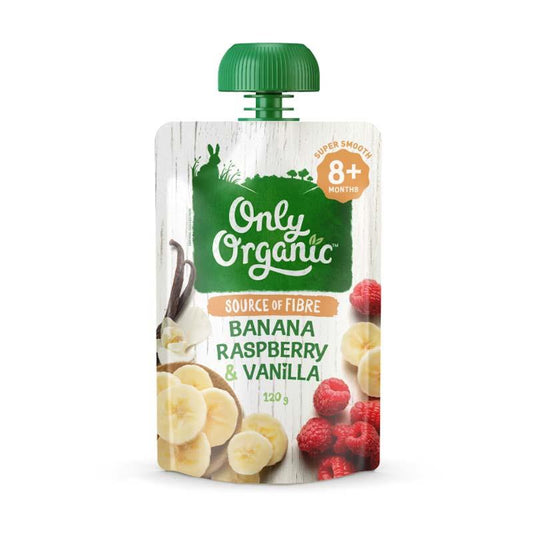 Only Organic Banana Raspberry Vanilla 120g - Deliciously Natural-Auzzi Store