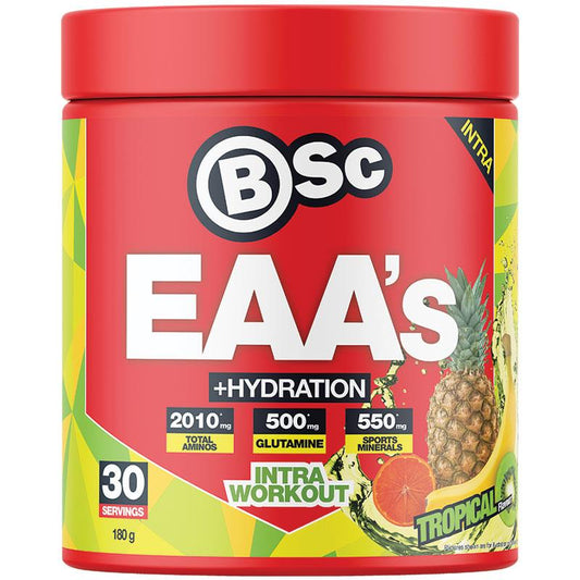 BSc EAAs + Hydration Tropical 180g - Amino Acids for Enhanced Performance