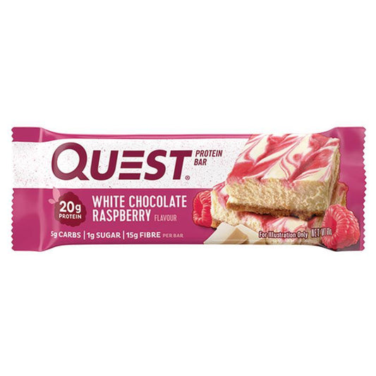 Quest Protein Bar White Chocolate Raspberry 60g - Delicious Protein Boost-Auzzi Store