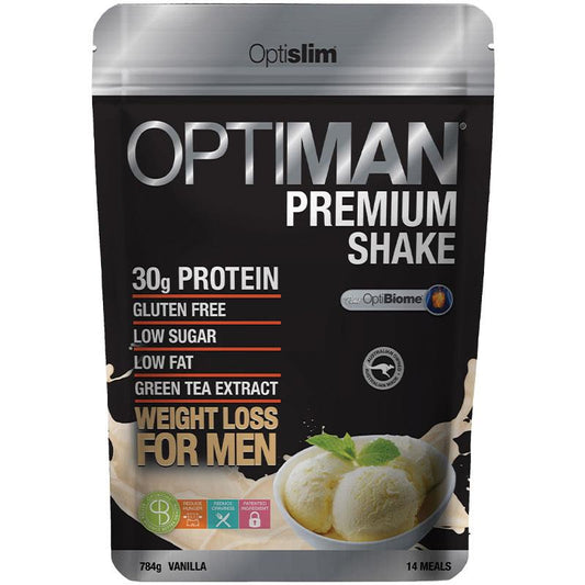 Optislim Optiman Premium Shake Vanilla 784g - Creamy Meal Replacement