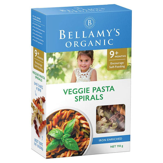 Bellamy's Organic Veggie Pasta Spirals 110g - Wholesome & Nutritious