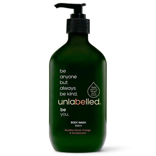 Unlabelled Natural Body Wash 500ml – Buddha Wood, Orange & Sandalwood - Auzzistore