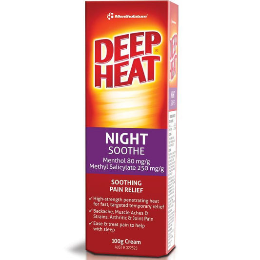 Deep Heat Night Soothing Pain Relief Cream - 100g for Muscular Aches-Auzzi Store