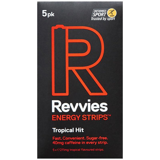 Revvies Energy Strips Tropical Hit - 5 Pack of Sugar-Free Caffeine Boosters-Auzzi Store