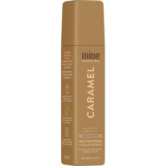 MineTan Caramel 1 Hour Express Self Tan Foam 200ml - Instant Sun-Kissed Glow - Auzzi Store