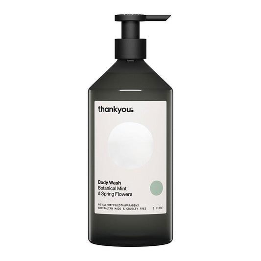 Thankyou Botanical Mint & Spring Flowers Body Wash 1L | Vegan, Recyclable