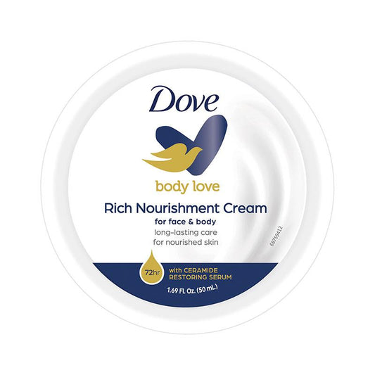 Dove Body Love Rich Nourishment Beauty Cream 50ml - Deep Hydration for Silky Skin - Auzzistore