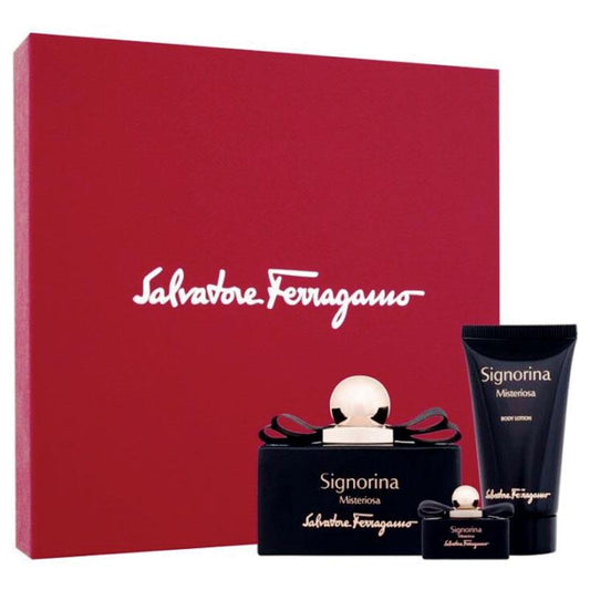 Salvatore Ferragamo Signorina Misteriosa Eau de Parfum 100ml 3 Piece Set - Auzzistore