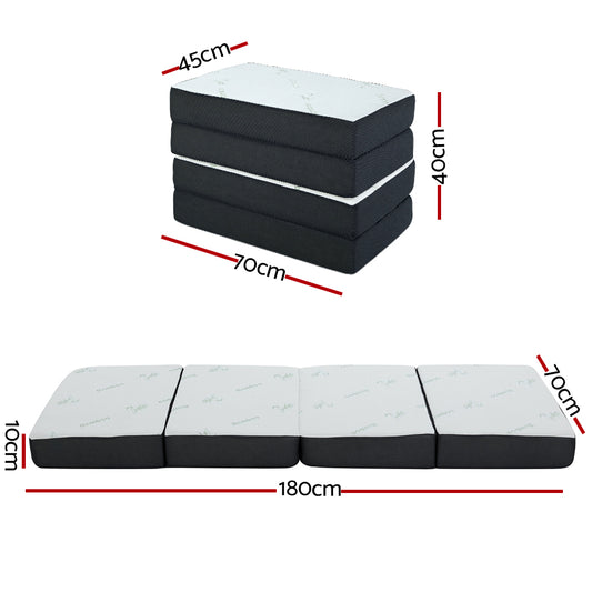 Giselle Bedding Foldable Mattress Folding Foam Sofa Bed Mat Bamboo – view 2