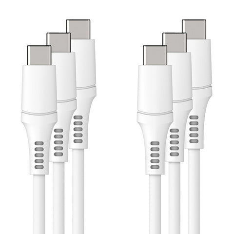 Kogan 100W PD Silicone USB-C Charge Cable - 2m; 3 Pack)