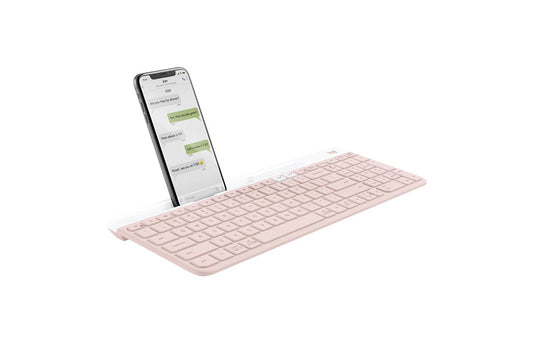 Logitech K580 Slim Multi-Device Wireless Keyboard (Rose) - Auzzistore