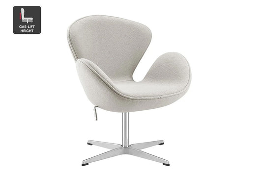 Matt Blatt Arne Jacobsen Height Adjustable Swan Chair Premium Replica (Bone) - Auzzistore