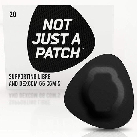 Not Just a Patch CGM Patches for Freestyle Libre and Medtronic - Black 20 Pack