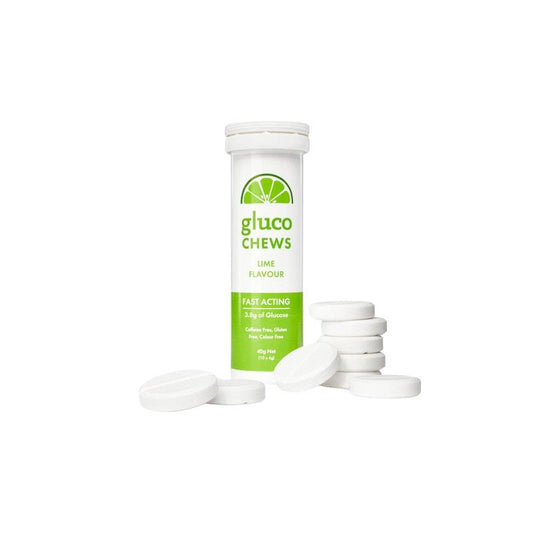 Glucology Fast Acting Glucochews - Lime Flavor (24 Tubes, 10 Chews Each)