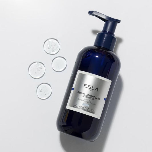 ESLA Sebum Controller Shampoo 250ml - Anti-Oily Formula for Scalp & Hair-Auzzi Store