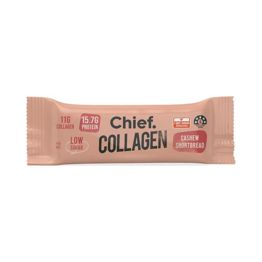 Chief Collagen Protein Bar - Cashew Shortbread 12 Pack - Vanilla Bliss-Auzzi Store