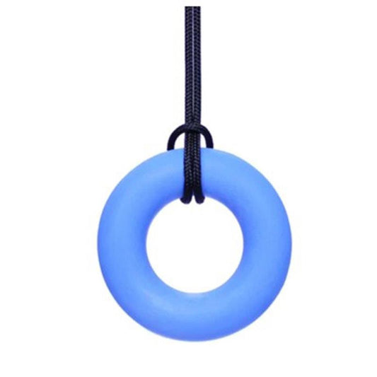 Sensory Safari Blue Necklace Ring - Oral Fidget for Stress Relief