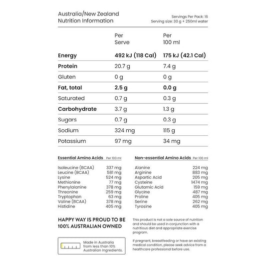 Happy Way Like A Vegan Vanilla Protein Powder 500g - Creamy Plant-Based Delight