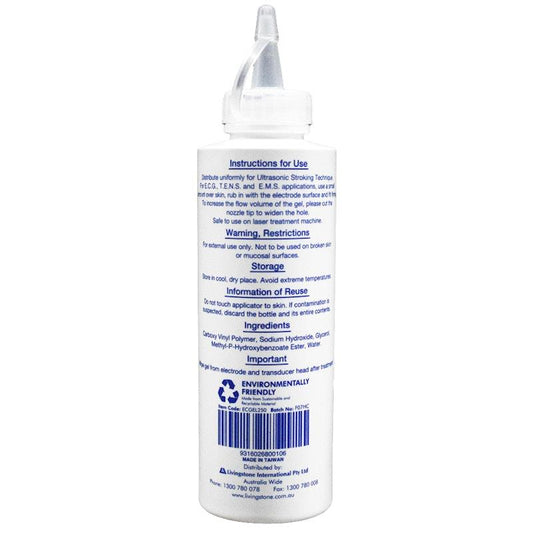 Livingstone Conductive Gel Lubricating Easy Squeeze Bottle - 250mL (2 Bottles)-Auzzi Store