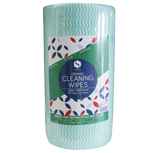 Sofeel Heavy Duty Microfibre Cleaning Wipes - Green (85 Pieces/Roll)-Auzzi Store