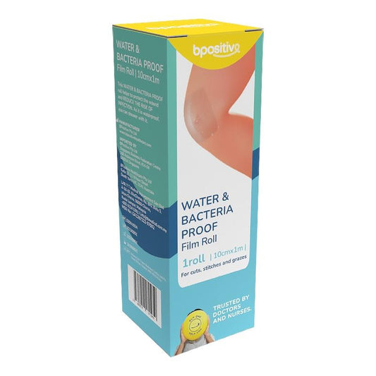 bpositive Waterproof & Bacteria-Resistant Film Roll - 10cm x 1m (1 Pack)