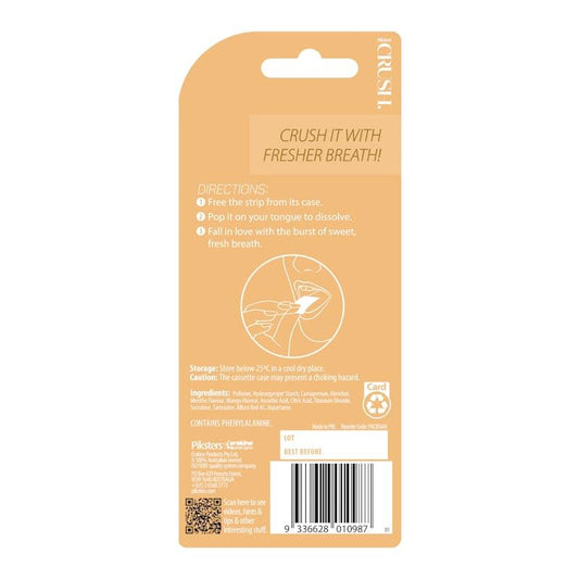 Piksters Crush Mango Mint Breath Strips - 72pk for Irresistibly Fresh Breath - Auzzistore