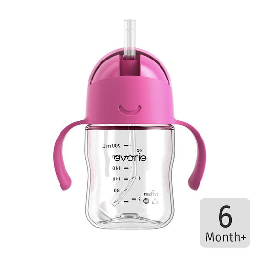 Evorie Tritan Baby 360 Straw Water Bottle Sippy Cup 200mL - Strawberry-Auzzi Store