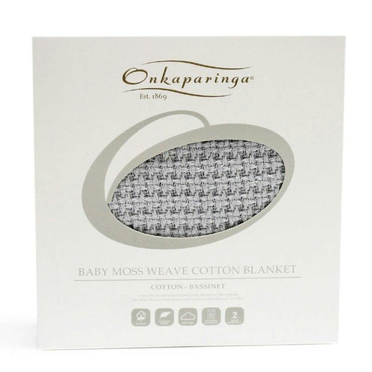 Onkaparinga Baby Moss Weave Cotton Blanket - 80x120cm - Silver - 1pc – view 2