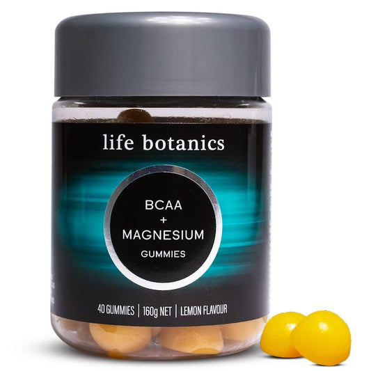 Life Botanics BCAA + Magnesium Gummies 3x40 Pack | Muscle Recovery Support