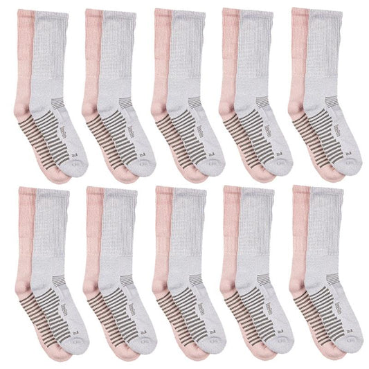 Benefeet 10 Pairs of Women's Bamboo Comfort Socks - Twisted Pink Size 2-8-Auzzi Store