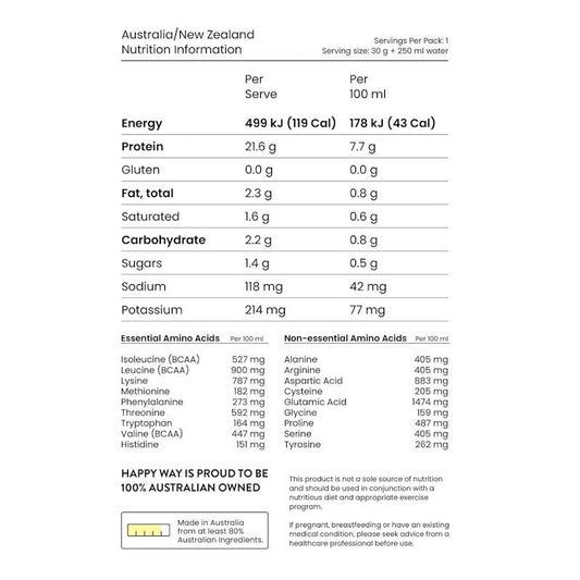Happy Way Top Of The Choc Whey Protein Powder 500g - Indulgent Chocolate Flavor