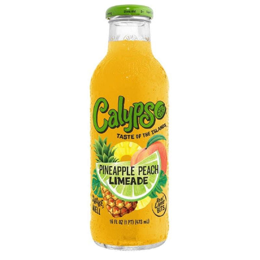 Calypso 473mL Pineapple Peach Limeade 12-Pack - Tropical Refreshment