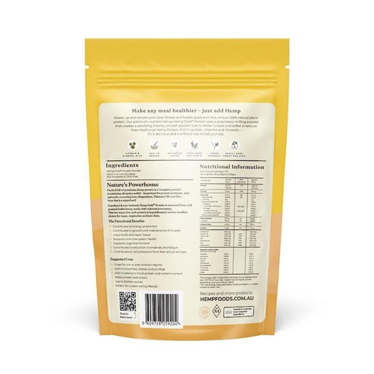 Hemp Foods Australia Organic Hemp Gold Protein Powder - 450g Twin Pack - Auzzistore