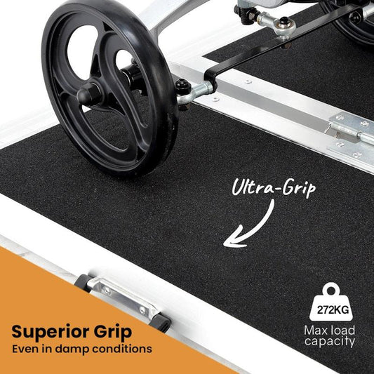 Equipmed 182cm Portable Folding Aluminium Access Ramp - Durable & Lightweight