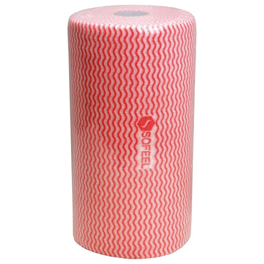 Sofeel Heavy Duty Microfibre Super Cleaning Wipes - Red (85 Pieces/Roll)-Auzzi Store