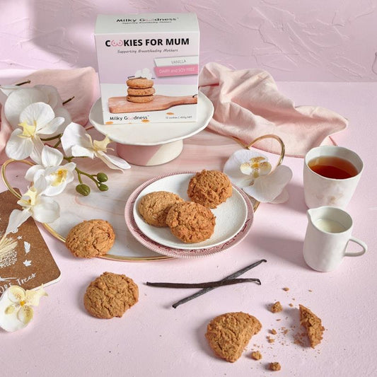 Milky Goodness Vanilla Lactation Cookies (Dairy & Soy Free) - 12 Pack - Auzzistore