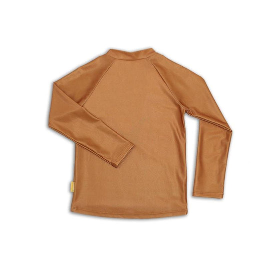 tyoub Long Sleeve Raglan Rash Vest for Kids - Recycled Terracotta (6 Years)