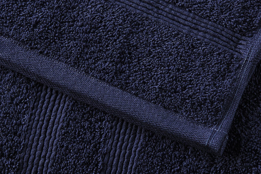 Ovela Avalon 6 Piece 100% Cotton Towel Set (Navy) - Auzzistore