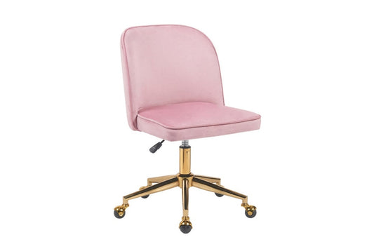 Ovela Monty Velvet Office Chair (Blush) - Auzzistore